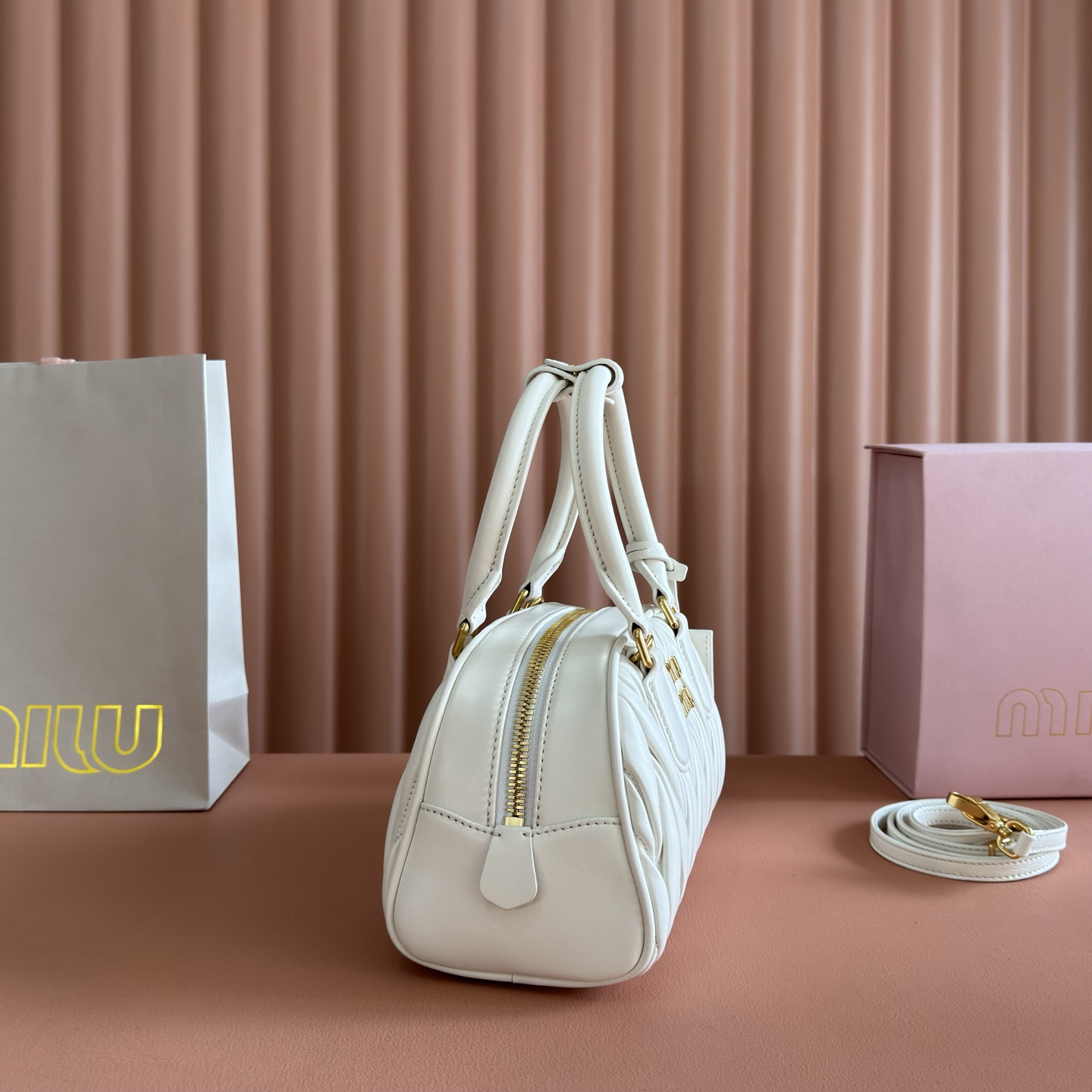Bolso de mano/bandolera Miu Miu Arcadie blanco - Image 5