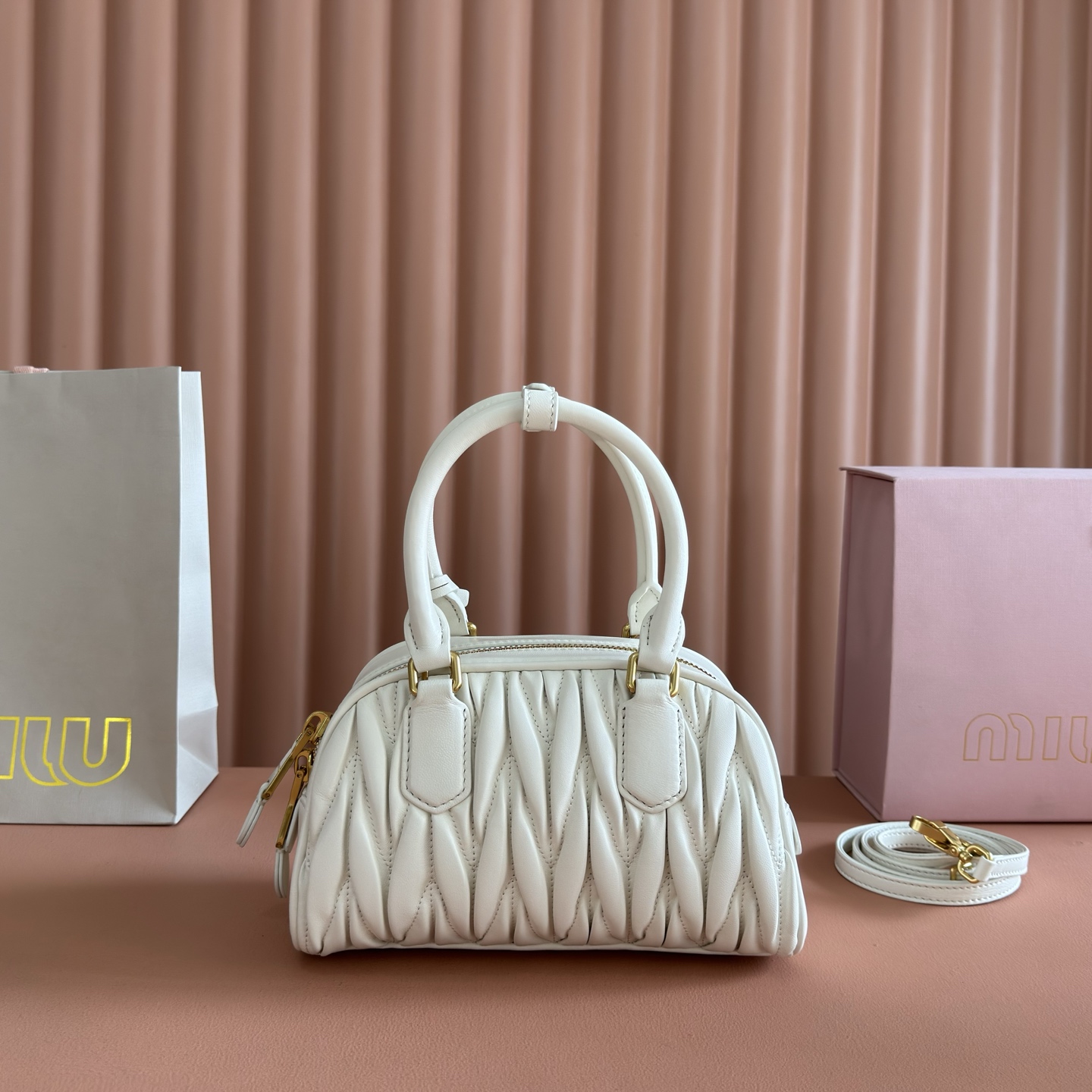 Bolso de mano/bandolera Miu Miu Arcadie blanco - Image 4