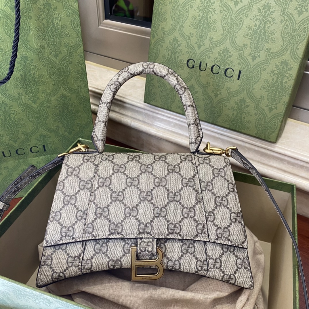 Bolso Hourglass pequeño de la colaboración Gucci × Balenciaga