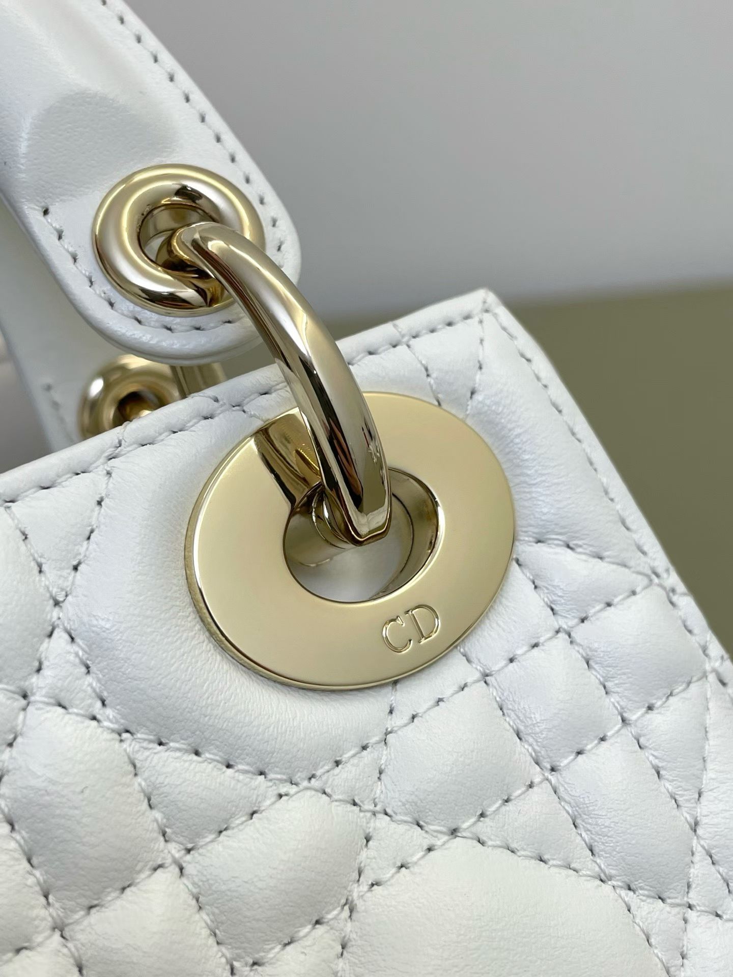 Mini bolso Lady Dior blanco - Image 3
