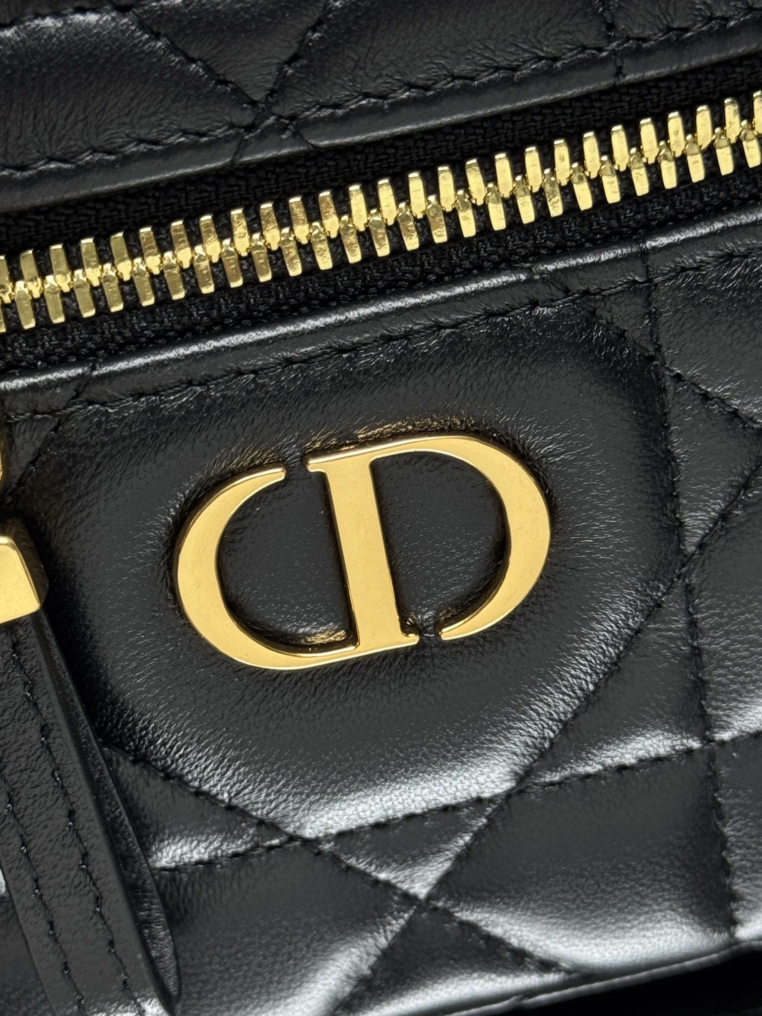 Estuche Lady Dior Vanity Mini en piel de cordero Cannage negro - Image 2