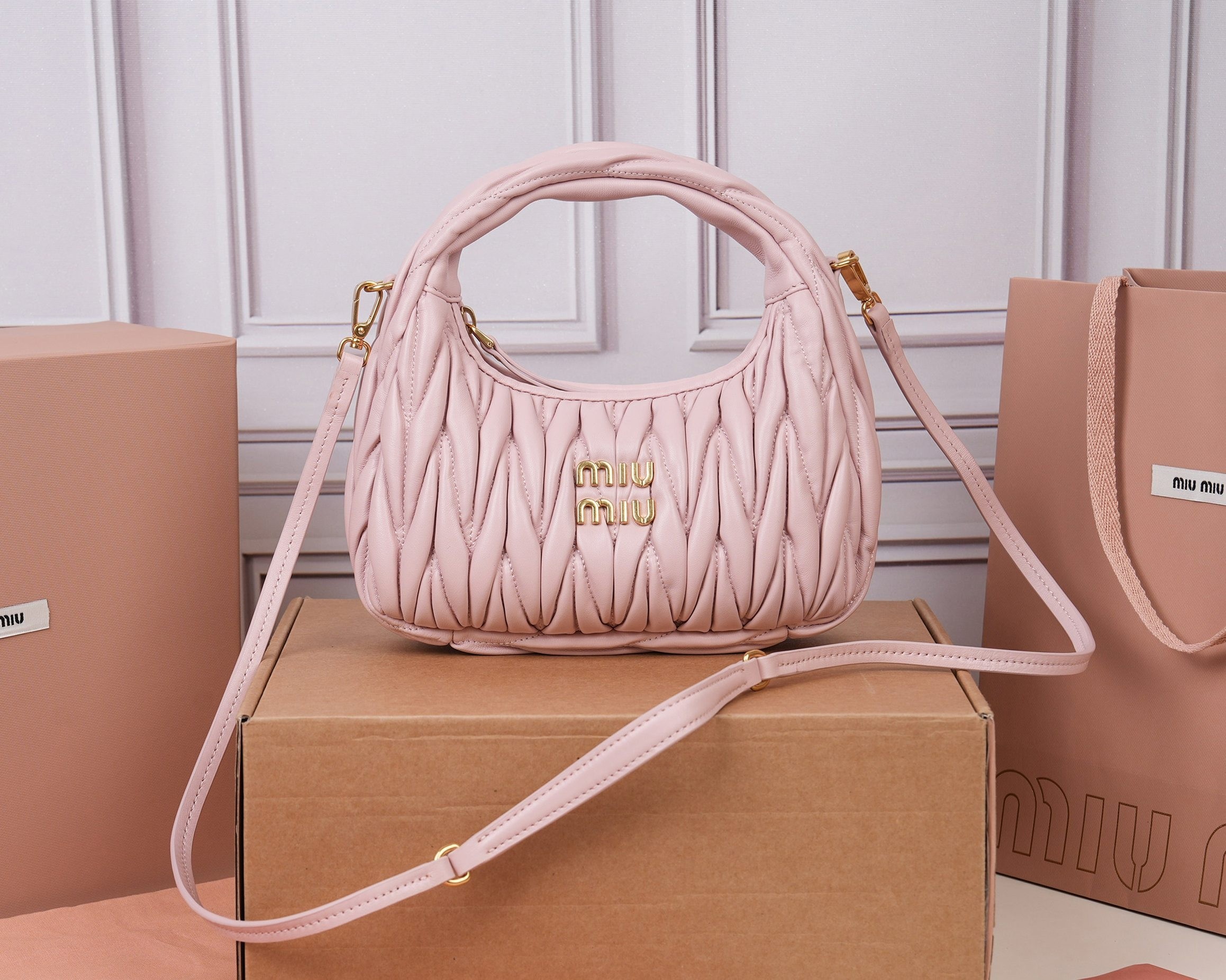 Bolso hobo Wander de napa Matelassé