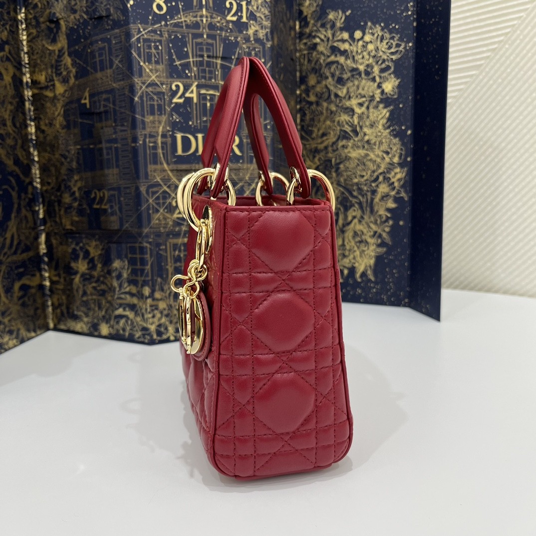 Bolso Lady Dior Mini red 5 Bolso Lady Dior Mini red - Image 5