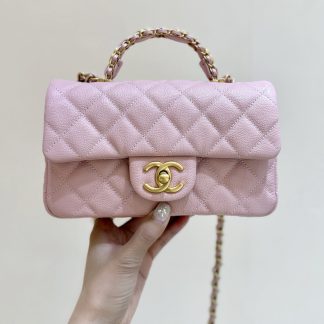 Bolso de lujo Chanel Mini Flap con asa superior