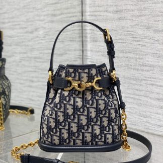 Bolsos de lujo Mini bolso cubo Dior con estampado Oblique