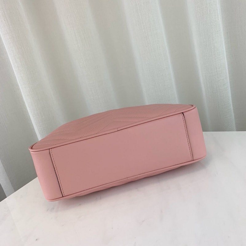 Bolso Gucci GG Marmont Cámara Rosa Pastel Cadena Dorada - Image 5