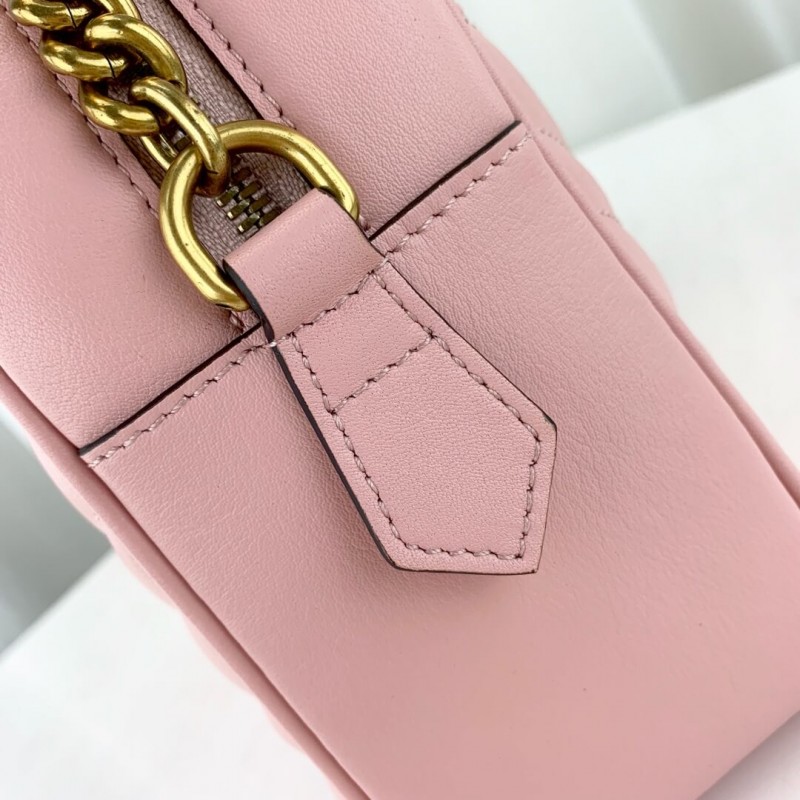 Bolso Gucci GG Marmont Cámara Rosa Pastel Cadena Dorada - Image 8