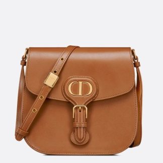 bolsos de lujo Dior Bobby Frame Bag In Brown Box Calfskin