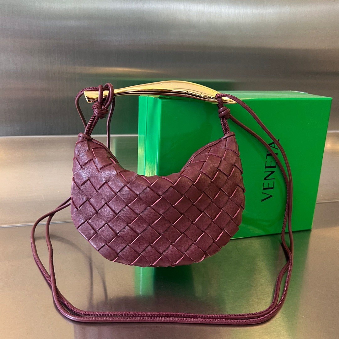 bolsos de lujo mano Bottega Veneta Sardine Mini Bag In Barolo Intrecciato Lambskin 2 bolsos de lujo mano Bottega Veneta Sardine Mini Bag In Barolo Intrecciato Lambskin - Image 2