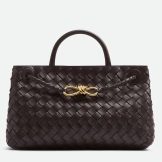 minibolso de lujo mujer Bottega Veneta Andiamo Small East/West Bag In Fondant Intrecciato Lambskin