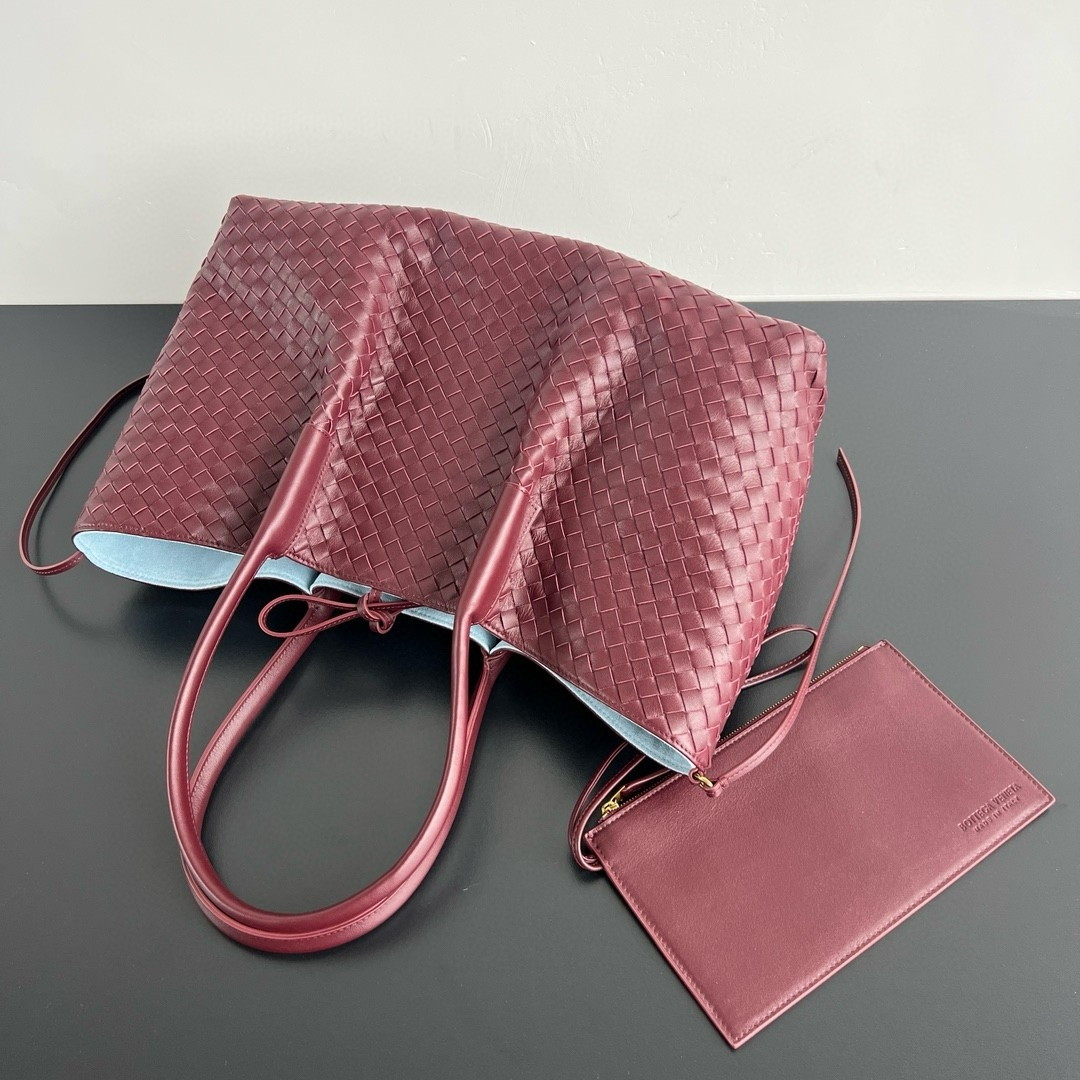 bolsos de lujo mujer Bottega Veneta Pinacoteca Large Bag in Barolo Intrecciato Calfskin 2 bolsos de lujo mujer Bottega Veneta Pinacoteca Large Bag in Barolo Intrecciato Calfskin - Image 2
