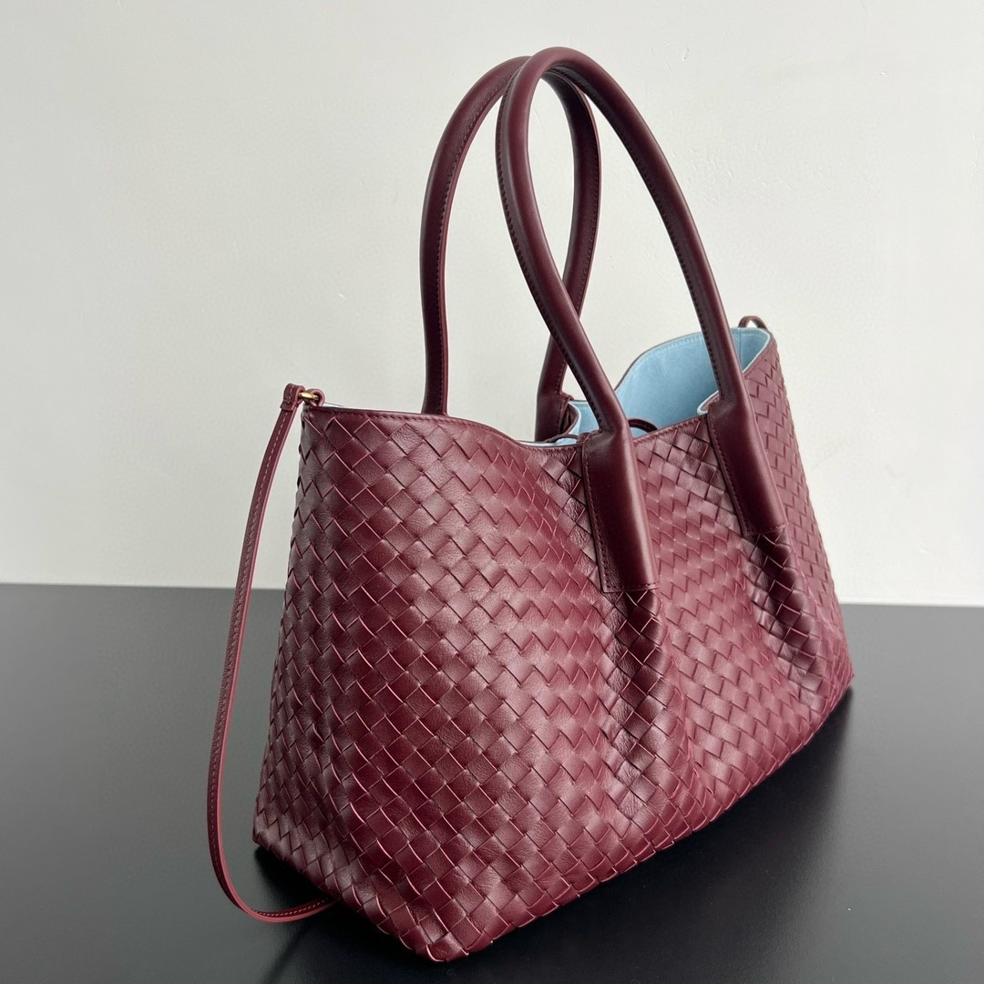 bolsos de lujo mujer Bottega Veneta Pinacoteca Large Bag in Barolo Intrecciato Calfskin 3 bolsos de lujo mujer Bottega Veneta Pinacoteca Large Bag in Barolo Intrecciato Calfskin - Image 3