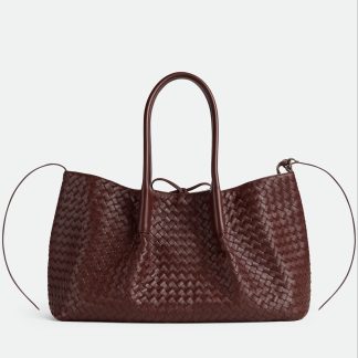 bolsos de lujo mujer Bottega Veneta Pinacoteca Large Bag in Barolo Intrecciato Calfskin