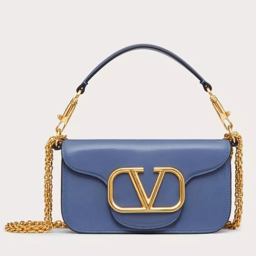 bolsos de lujo mujer Valentino Loco Small Shoulder Bag In Blue Calfskin 1 bolsos de lujo mujer Valentino Loco Small Shoulder Bag In Blue Calfskin