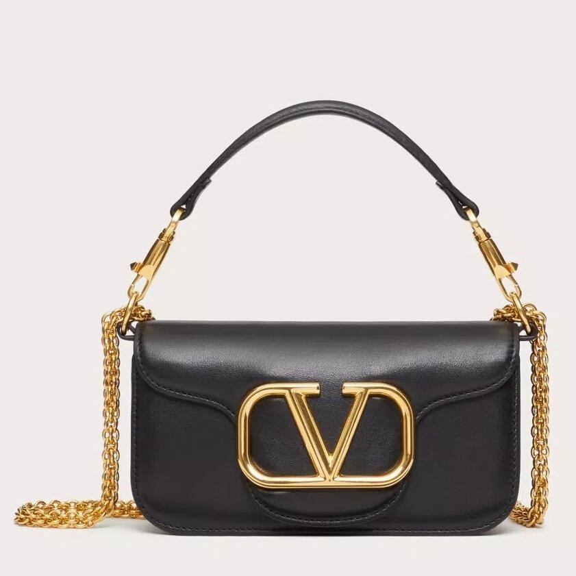 bolsos de lujo mujer Valentino Loco Small Shoulder Bag In Black Calfskin 1 bolsos de lujo mujer Valentino Loco Small Shoulder Bag In Black Calfskin