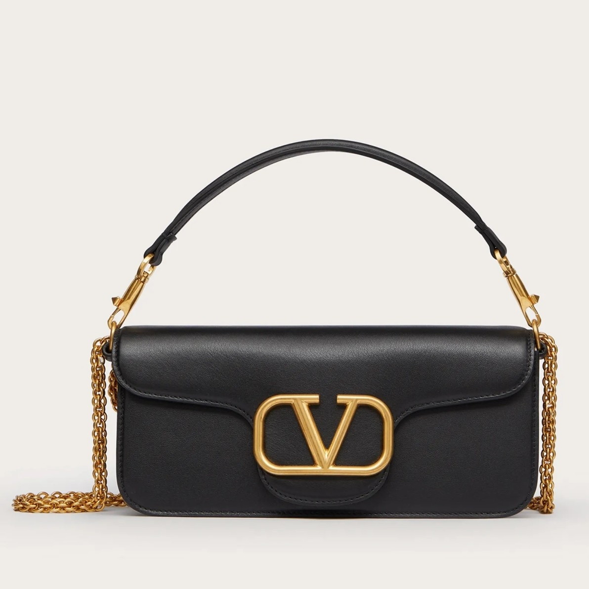 bolsos de lujo mujer Valentino Loco Large Shoulder Bag In Black Calfskin 1 bolsos de lujo mujer Valentino Loco Large Shoulder Bag In Black Calfskin