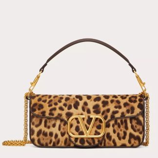 bolsos de lujo mujer Valentino Large Loco Shoulder Bag in Pony-effect Calfskin