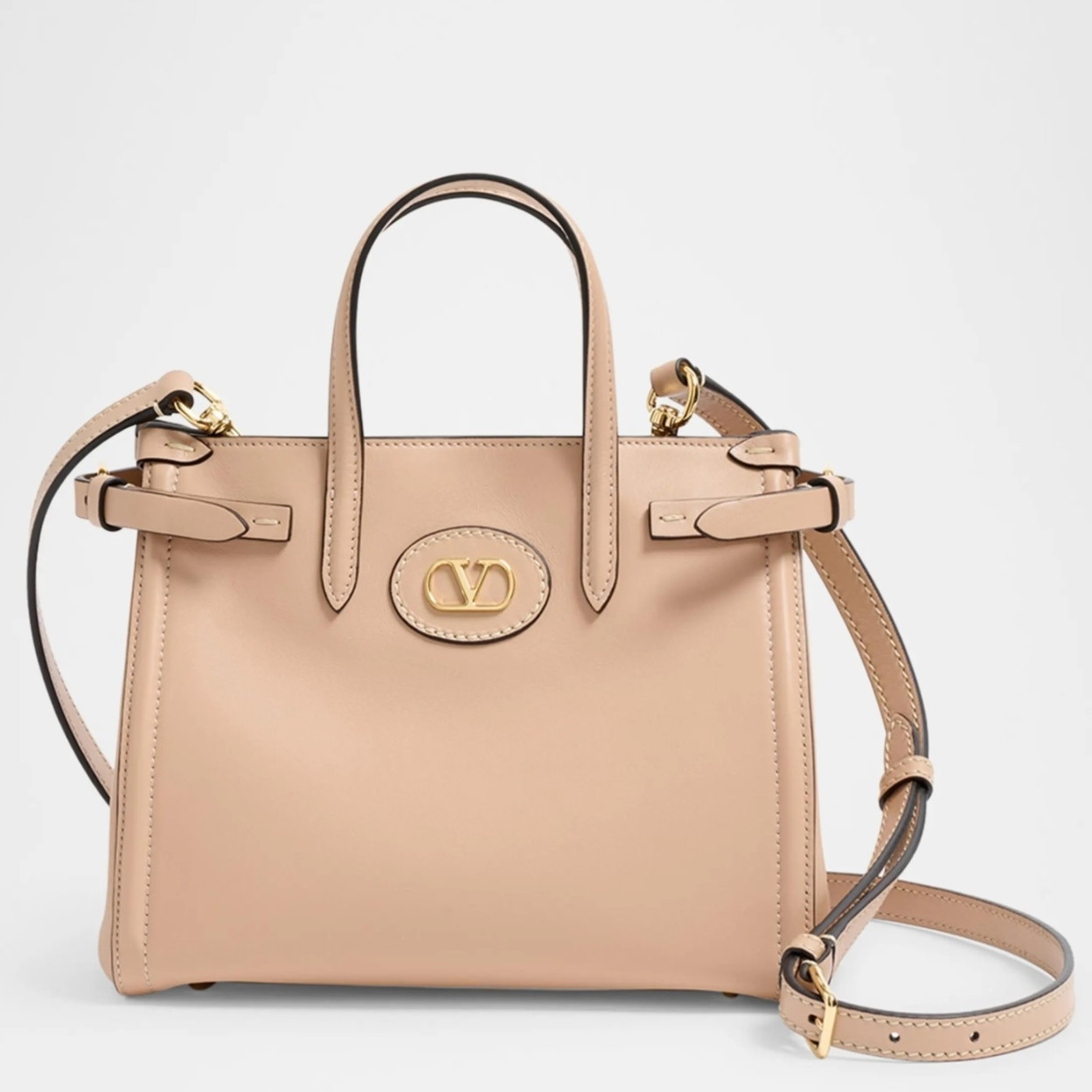 bolsos de lujo mujer Valentino Antibes Small Shopping Bag in Beige Leather 1 bolsos de lujo mujer Valentino Antibes Small Shopping Bag in Beige Leather